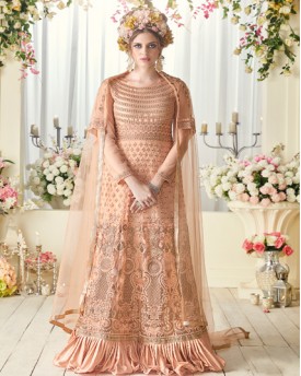 Ultimate Stylish Peach Party Gown